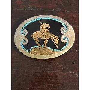 Vintage Johnson & Held "End of the Trail" Belt Buckle